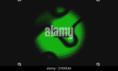 Vecteur abstrait déchiré vert demi-ton déformée sphère.Élément de texture en pointillés crathed.Point de problème Illustration de Vecteur