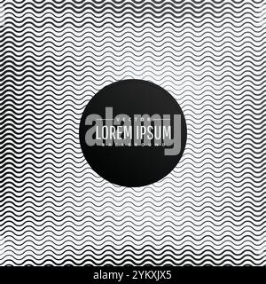 Résumé lignes courbes en style zig zag Illustration de Vecteur