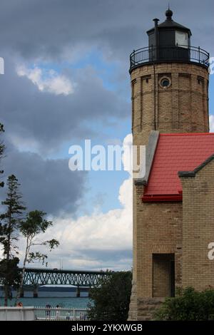 Vieux phare Mackinac Point Banque D'Images