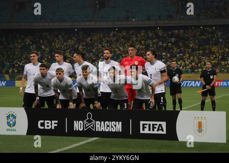 Salvador, Brésil. 19 novembre 2024. Match entre le Brésil et l'Uruguay, valable pour les qualifications à la Coupe du monde 2026, ce mardi (29) à l'Arena fonte Nova, à Salvador/BA. Crédit : Laura Lopes/FotoArena/Alamy Live News Banque D'Images