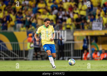 Salvador, Brésil. 20 novembre 2024. SALVADOR, BRÉSIL - 19 NOVEMBRE : Marquinhos du Brésil lors du match de qualification pour la Coupe du monde entre le Brésil et l'Uruguay au stade fonte Nova Arena le 20 novembre 2024 à Salvador, Brésil. (Richard Callis/SPP) crédit : photo de presse sportive SPP. /Alamy Live News Banque D'Images