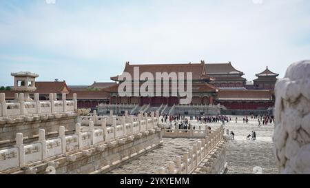 Pékin, Chine - 22 octobre 2024 : à l'intérieur de la Cité interdite. Un point de repère important et une destination de voyage. Banque D'Images