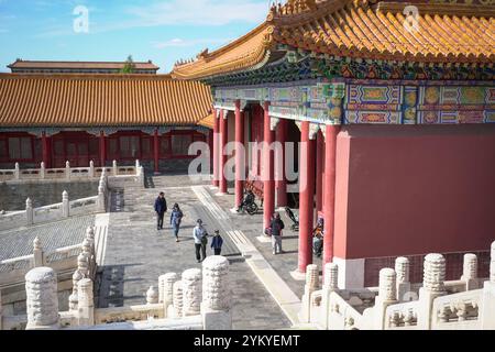 Pékin, Chine - 22 octobre 2024 : à l'intérieur de la Cité interdite. Un point de repère important et une destination de voyage. Banque D'Images