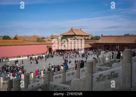 Pékin, Chine - 22 octobre 2024 : à l'intérieur de la Cité interdite. Un point de repère important et une destination de voyage. Banque D'Images