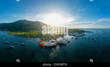 16 juin 2023 : vue sur la ville de Da Nang tôt le matin Banque D'Images