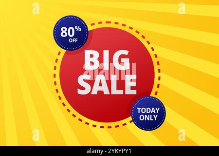 Bannière de vente ou de promotion pour la vente au détail ou le commerce électronique. Illustration de Vecteur