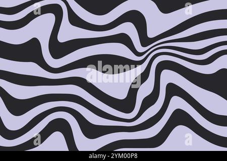 Fond horizontal groovy liquide. Motif de fond abstrait avec des vagues colorées. Illustration vectorielle Illustration de Vecteur
