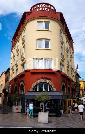 Hôtel la Fregate à Collioure sur la Côte Vermeille dans la Méditerranée Seain le département des Pyrénées-Orientales dans la région Occitanie Banque D'Images