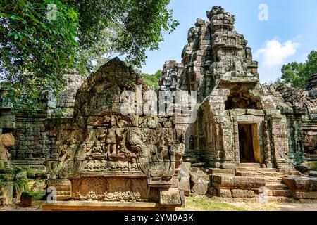 Temple Ta Som à Angkor, Siem Reap, Cambodge Banque D'Images