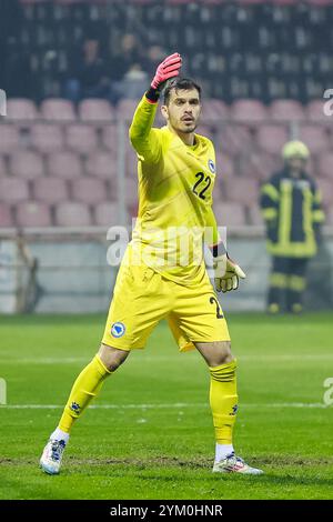 Zenica, Bosnie-Herzégovine. 19 novembre 2024. Zenica, 19-11-2024. Stade Bilino Polje. UEFA Nations League saison 2024/2025. Bosnie-Herzégovine - pays-Bas. Gardien de but Martin Zlomislis crédit : Pro Shots/Alamy Live News Banque D'Images