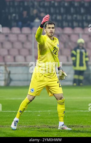 Zenica, Bosnie-Herzégovine. 19 novembre 2024. Zenica, 19-11-2024. Stade Bilino Polje. UEFA Nations League saison 2024/2025. Bosnie-Herzégovine - pays-Bas. Gardien de but Martin Zlomislis crédit : Pro Shots/Alamy Live News Banque D'Images