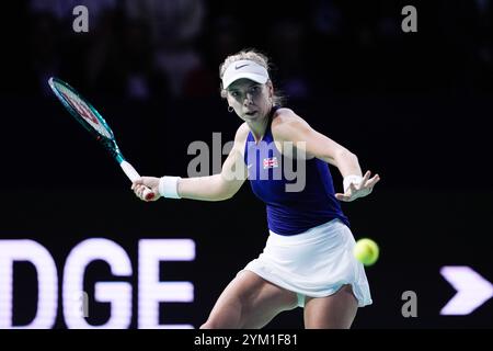 Katie Boulter de Grande-Bretagne, demi-finale de tennis entre la Grande-Bretagne et la Slovaquie lors de la Billie Jean King Cup 2024 le 19 novembre 2024 à Malaga, Espagne Banque D'Images