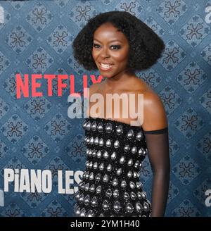 Los Angeles, États-Unis. 19 novembre 2024. Danielle Deadwyler, membre de la distribution, assiste à la première du drame de Netflix « The Piano Lesson » au Théâtre égyptien dans la section hollywoodienne de Los Angeles le mardi 19 novembre. 2024. Storyline : suit la vie de la famille Charles alors qu'elle traite de thèmes de l'héritage familial et plus encore, en décidant quoi faire avec un héritage, le piano familial. Photo de Jim Ruymen/UPI crédit : UPI/Alamy Live News Banque D'Images