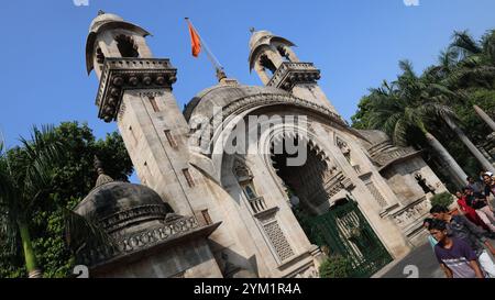 Porte d'entrée du Palais Lakshmi Vilas à Vadodara, Gujarat, Inde Banque D'Images