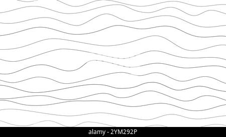 Fond abstrait rayé Calm Wave. Ligne psychédélique Art Illustration de Vecteur