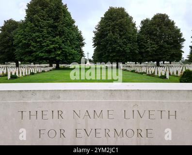 En Normandie, il y a le cimetière américain, britannique et allemand pour célébrer la mémoire des soldats morts lors de l’opération Overlord d d-day pendant le monde Banque D'Images