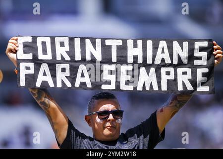 Sao Paulo, Brésil. 20 novembre 2024. SP - SAO PAULO - 11/20/2024 - BRÉSIL A 2024, CORINTHIANS x CRUZEIRO - fans lors du match entre Corinthians et Cruzeiro au stade Arena Corinthians pour le championnat brésilien A 2024. Photo : Marco Miatelo/AGIF (photo : Marco Miatelo/AGIF/SIPA USA) crédit : Sipa USA/Alamy Live News Banque D'Images