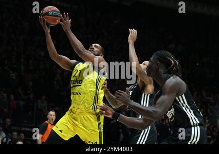 Dyshawn Pierre (Fenerbhace) lors du match de basket-ball Turkish Airlines Euroleague entre Virtus Segafredo Bologna et Fenerbhace Beko Istanbul à l'Unipol Arena, Casalecchio (Bologne), Italie, 20 novembre 2024 - photo : Michele Nucci Banque D'Images