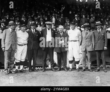 World Series 1924 feat. Babe Ruth, Ty Cobb, Walter Johnson et d'autres Banque D'Images