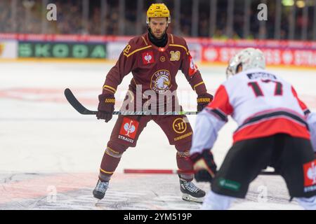 Genève, Suisse. 20 novembre 2024. Genève, Suisse, 20 novembre 2024 : Marc-Antoine Pouliot (78 Geneve-Servette HC) lors du match de la Ligue des Champions entre Geneve-Servette HC et HC Lausanne aux Vernets de Genève, Suisse (Giuseppe Velletri/SPP) crédit : SPP Sport Press photo. /Alamy Live News Banque D'Images