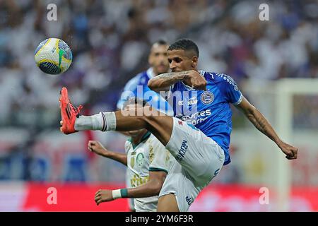 Salvador, Brésil. 20 novembre 2024. Luciano Juba de Bahia lors du match entre Bahia et Palmeiras, pour la Serie A 2024 brésilienne, au stade Arena fonte Nova, à Salvador le 20 novembre 2024. Photo : Heuler Andrey/DiaEsportivo/Alamy Live News crédit : DiaEsportivo/Alamy Live News Banque D'Images