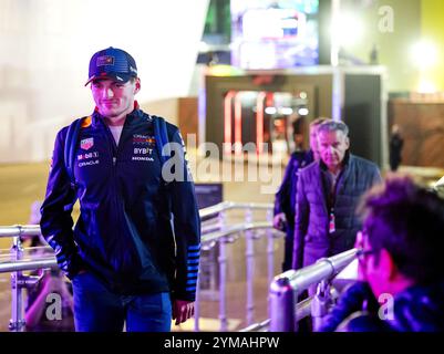 LAS VEGAS - Max Verstappen (Red Bull Racing) arrive à la journée des médias avant le Grand Prix de Las Vegas. ANP SEM VAN DER WAL Banque D'Images