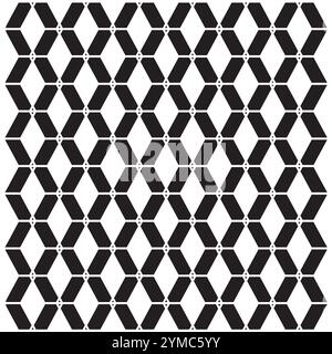 Motif couleurs noir et blanc ornement décoratif de réseau de style arabe Illustration de Vecteur