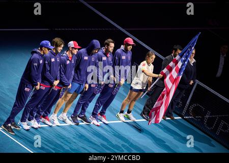 Malaga, Espagne, 21, novembre 2024. Équipe des États-Unis en quart de finale Coupe Davis finale 8 matchs simples 1.. Crédit : Vicente Vidal Fernandez/Alamy Live News Banque D'Images