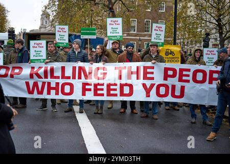 Agriculteurs mars 19Nov24 Banque D'Images