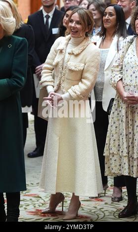 Geri Horner lors d'une réception pour les gagnants du concours Queen's Commonwealth Essay Competition, au palais de Buckingham à Londres. Date de la photo : jeudi 21 novembre 2024. Banque D'Images