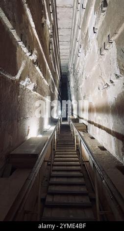 A l'intérieur d'une pyramide, Egypte Banque D'Images