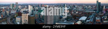 Image aérienne panoramique de Manchester Banque D'Images