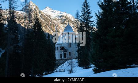 Vue sur le château royal de Savoie, Italie. Banque D'Images