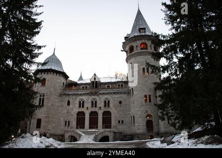 Vue sur le château royal de Savoie, Italie. Banque D'Images