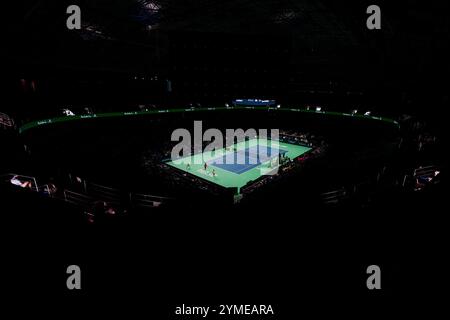 Malaga, Espagne. 21 novembre 2024. MALAGA, ESPAGNE - 21 NOVEMBRE : vue générale de l'intérieur du stade dans la finale de la Coupe Davis au Palacio de Deportes Jose Maria Martin Carpena le 21 novembre 2024 à Malaga, Espagne. (Photo de Francisco Macia/photo Players images/Magara Press) crédit : Magara Press SL/Alamy Live News Banque D'Images