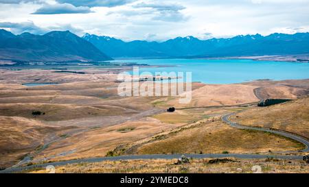 Paysages autour de Wanaka, Mt. Cook & Tekapo Lake, South-Island, Nouvelle-Zélande. Banque D'Images