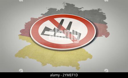 Image symbolique sur le thème de la désindustrialisation imminente de l'Allemagne Banque D'Images