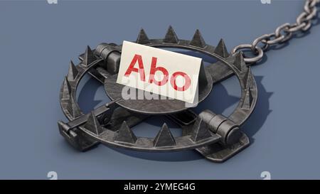 Image symbolique au sujet des pièges d'abonnement Banque D'Images