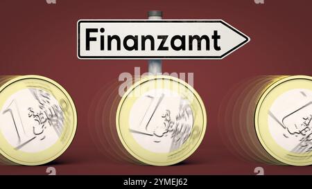 Image symbolique sur le sujet de la charge fiscale, de l'impôt sur le revenu, de la charge fiscale, etc Banque D'Images