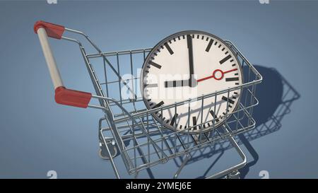 Image symbolique sur le thème du temps d'achat, des heures de travail dans le commerce de détail, etc Banque D'Images