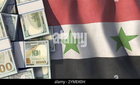 Image symbolique sur le thème de l'aide à la Syrie Banque D'Images