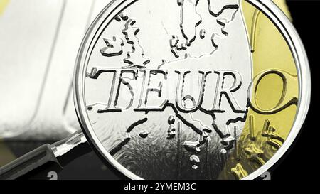 Image symbolique sur le thème des hausses de prix dans la zone euro Banque D'Images