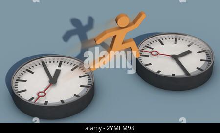 Image symbolique sur le sujet de la pression du temps Banque D'Images