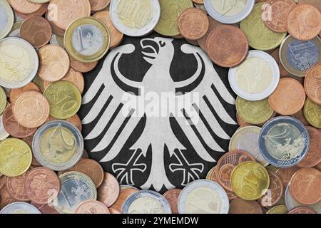 Image symbolique sur le thème de l'argent et de l'Etat allemand Banque D'Images