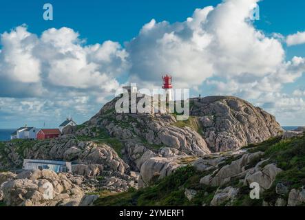 Phare de Lindesnes Fyr dans le sud de la Norvège Banque D'Images