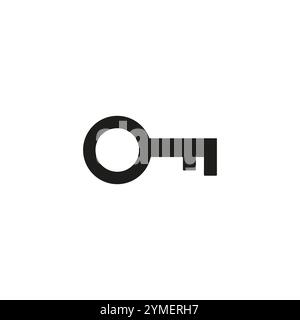 Illustration d'icône de vecteur clé ancienne isolée sur fond blanc Illustration de Vecteur