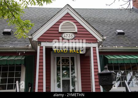 Panneau Toad Hall sur Ontario Avenue à Niagara Falls, Ontario, Canada Banque D'Images