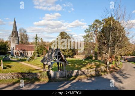 Eglise de St Gregory, domaine de Welford Park, Newbury, Berkshire, Angleterre Banque D'Images