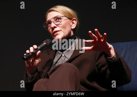 Torun, Pologne. 20 novembre 2024. Cate Blanchett assiste à une réunion lors du 32e Festival international du film Energa CAMERIMAGE à Torun, Pologne, le 20 novembre 2024. (Photo de Beata Zawrzel/NurPhoto) crédit : NurPhoto SRL/Alamy Live News Banque D'Images