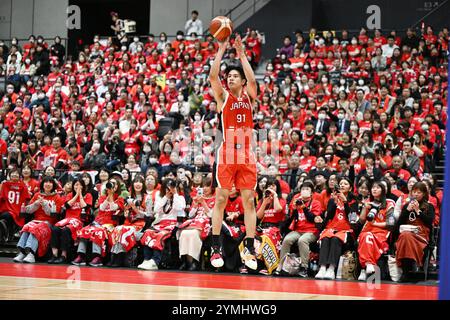 Tochigi, Japon. Crédit : MATSUO. 21 novembre 2024. Hirotaka Yoshii (JPN) Basketball : FIBA Asia Cup 2025 qualificatifs 1er tour 2e Window match entre le Japon 93-75 Mongolie au Nikkan Arena Tochigi à Tochigi, Japon. Crédit : MATSUO . K/AFLO SPORT/Alamy Live News Banque D'Images